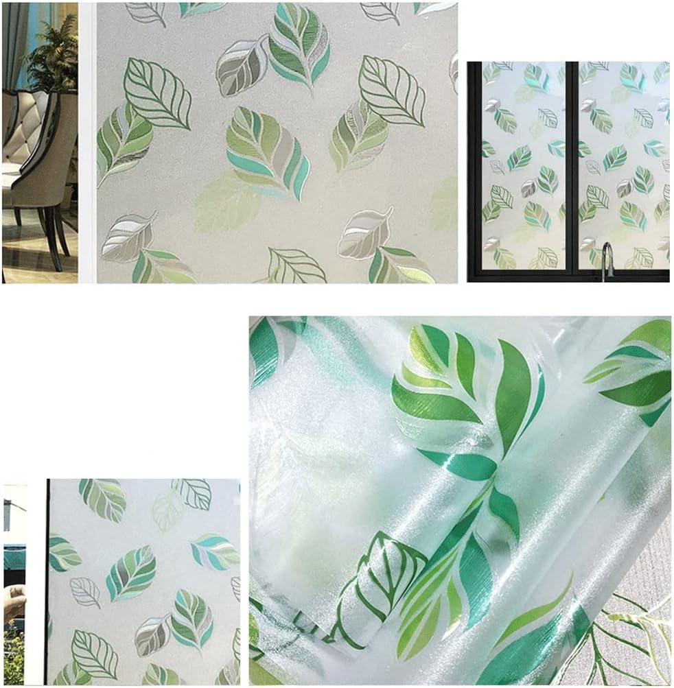 Window Privacy Film Window Film Home Decorative Window Film Glass Film Privacy Window Sticker No Glue Static Adhesion Heat Insulation Window Sticker Blackout Window Film Window Films(45cmx200cm)
