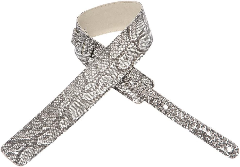Levy's M1APY-XL Snake/Python Skin Gray/White Guitar/Bass Strap - Extra Long