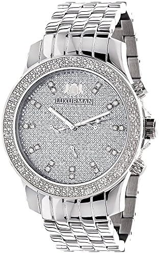 LUXURMAN Mens Diamond Watch 0.25 ct