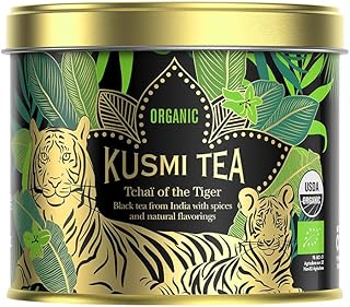 Kusmi Tea - Tchaï of the Tiger - Organic Indian Black Tea with Spices - Chai Tea - Organic Flavored Black Tea - Created in Collaboration with WWF - Loose Leaf Tea - Tin Box of 3.5 oz