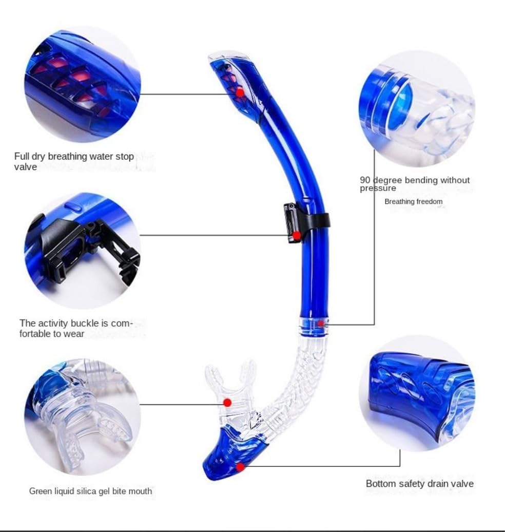 Máscara Snorkel Máscara Buceo Premium Snorkel Set Máscara De Buceo para Adultos Natación Gafas Dry Equipo de Snorkel
