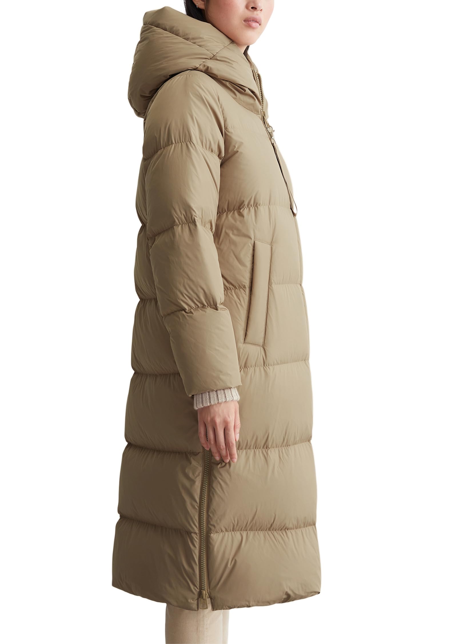 Marc OߴPolo Damen Daunenmantel mit Stehkragen wasserabweisend, Beige (Soft Mocca), 42 – Ansicht 3