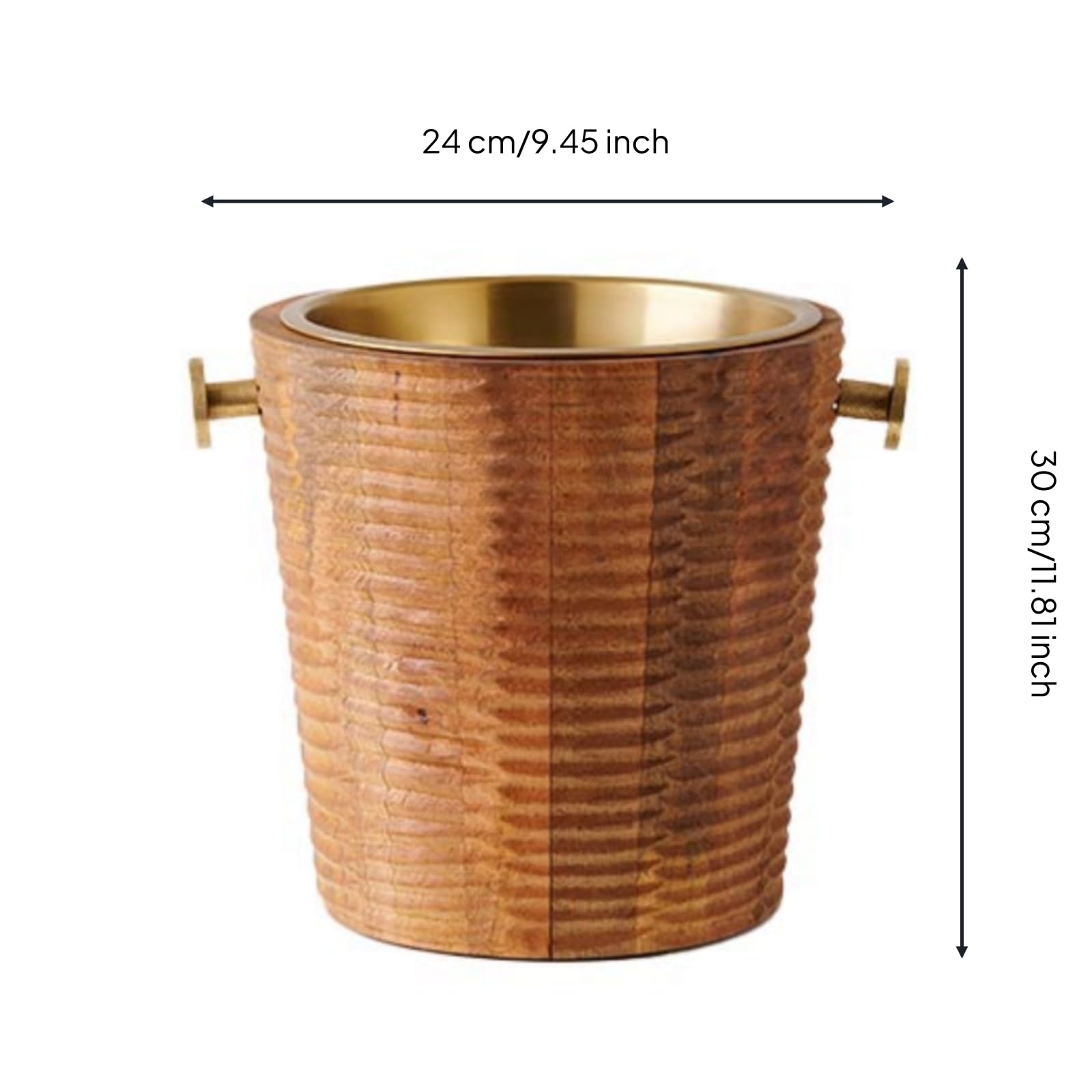Baoblaze Sacacorchos Profesional Abridor Vino Manual Botella Sommelier Palanca Espiral Preciso Acero Inoxidable Mango Ergonómico, 37 21.5 H23cm, Cubo De Vino con Mango Gris Verdoso Y Sombra Plateada
