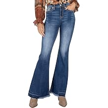 Miss Me High Rise Super Flare Medium Wash Size 28