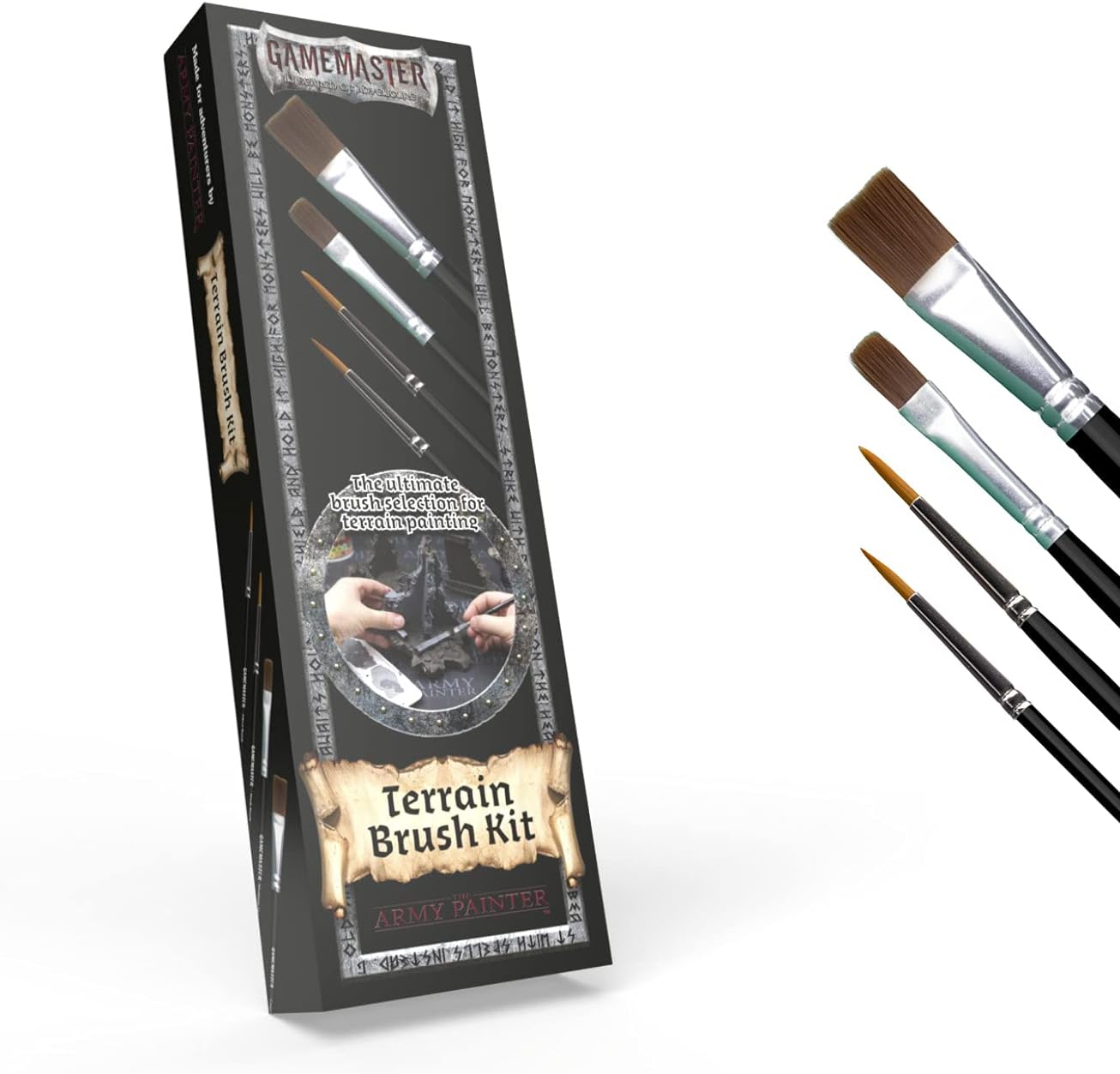 The Army Painter – Set De 10 Pinceaux Wargamer Pour Miniatures : Layering, Drybrushing, Détails, Et Grands Modèles