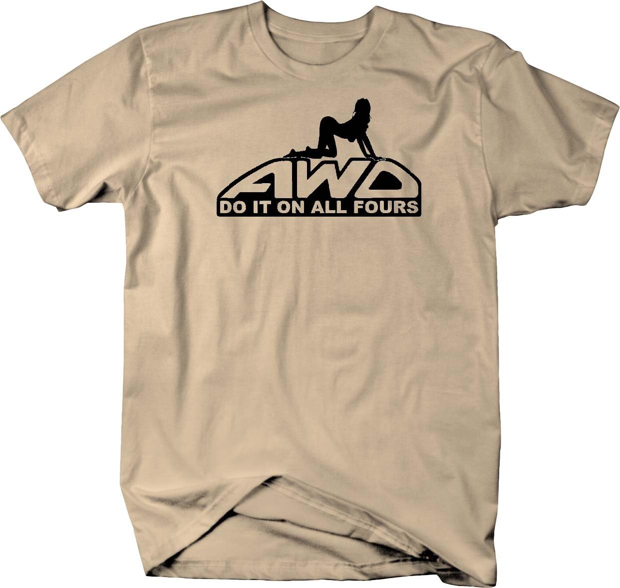AWD Do It On All Fours Sexy Girl Subaru STI WRX Racing Mens T Shirt - Xlarge