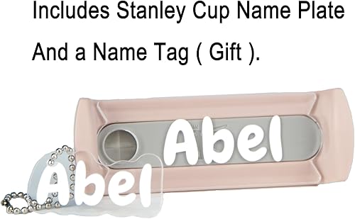 Miniatura 7 de Placas de nombre personalizadas para vaso Stanley, etiqueta de nombre personalizada para vasos de 20, 30 y 40 onzas, tapa de vaso, regalo ideal de