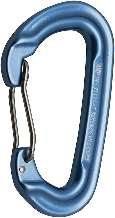 Fusion Climb 6-Pack 11cm Quickdraw Set with Techno Wave Screw Gate Carabineer, Burgundy/Blue