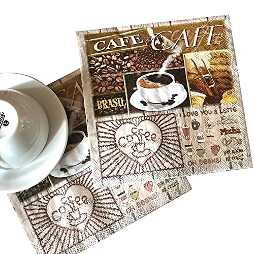 20 ct 13×13 Var Brasil Coffee Napkins Paper Fall Napkins Thanksgiving Napkins Fall Paper Napkins Decoupage Paper Napkins Fall Cocktail Napkins Decorative Napkins Coffee Paper Napkins Latte Napkins