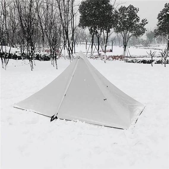Ultralight Tent, Double Layers Trekker Pole Tent, Backpacking Tent for 1 Person Camping, Trekking, Climbing, Hiking