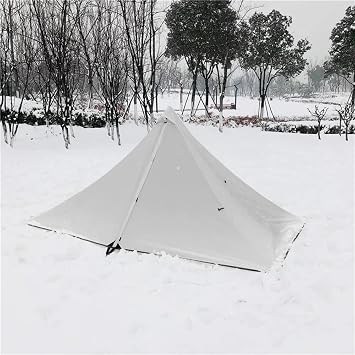 Ultralight Tent, Double Layers Trekker Pole Tent, Backpacking Tent for 1 Person Camping, Trekking, Climbing, Hiking