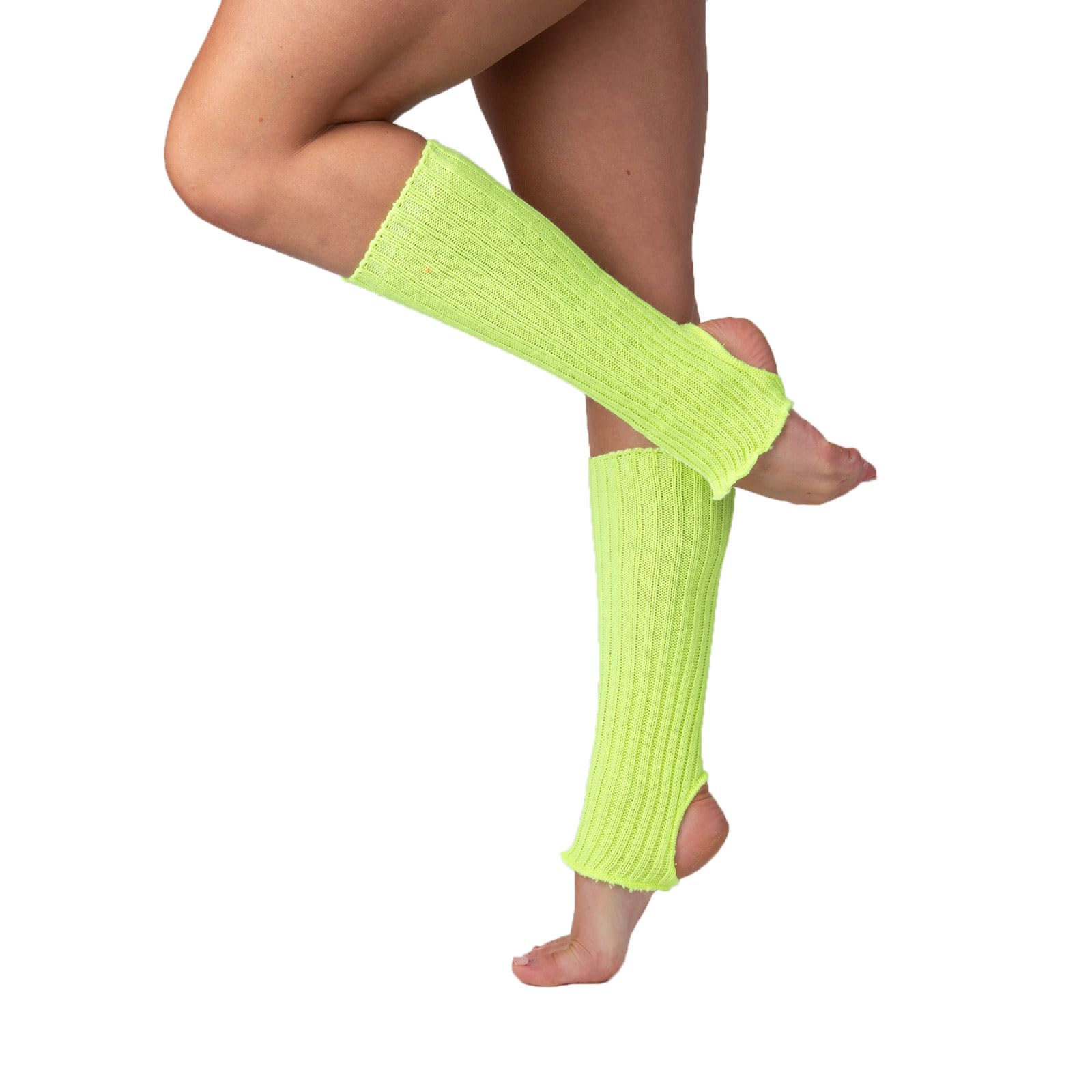 Starlite 38cm Flo Yellow Stirrup Leg Warmers