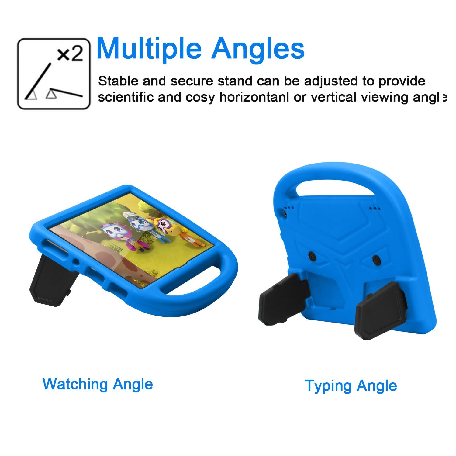 Custodia protettiva per tablet PC compatibile con Kindle Fire HD 10 2021, custodia per tablet compatibile con bambini, leggera EVA antiurto a prova di caduta, custodia per tablet con manico e