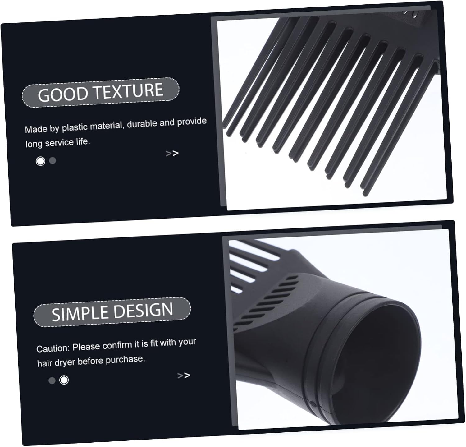 3pcs Hair Dryer Accessory Wind Comb Set Wine Comb Wind Dryer Accessory for