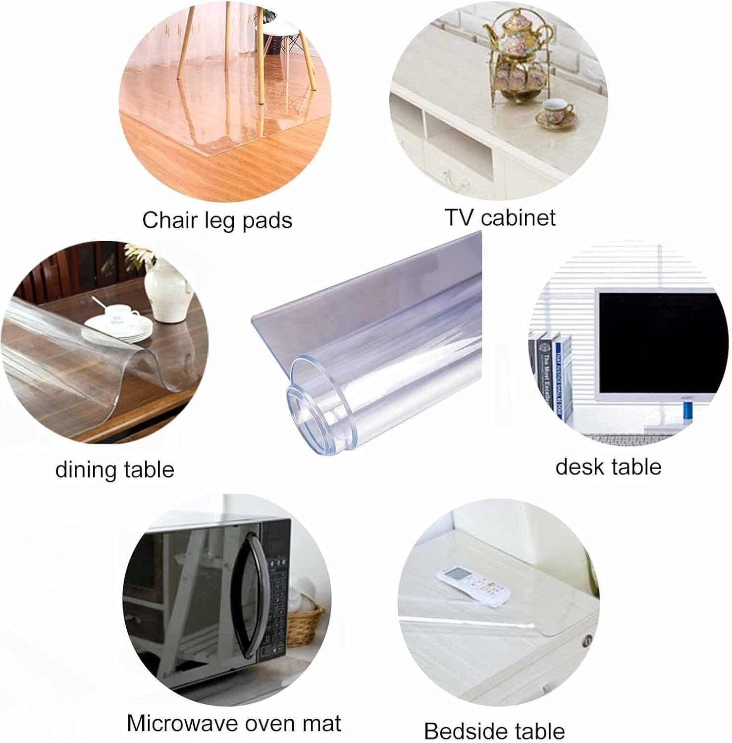 Protector Mesa Transparente Mantel De PVC Transparente, Mantel De Vidrio Suave, Impermeable, A Prueba De Aceite, Desechable Mantel Transparente De Pvc