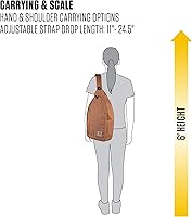 Vista 6 de Carhartt Bolso bandolera duradero, mochila cruzada con hebilla de liberación lateral, funda para tableta y correa ajustable, Greenstone