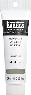 Liquitex Professional Heavy Body Acrylic Paint, 2-oz (59ml) Tube, Neutral Gray Value 5/Mixing Gray
