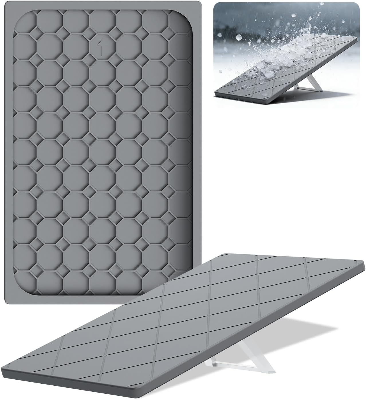 Compatible with Starlink Gen 3 Protective Cover Case, Silicone Case for Standard Gen 3, Anti Hail Protector Cover for Satellite Dish Shockproof Waterproof Protection for Roof, RV(Grey)