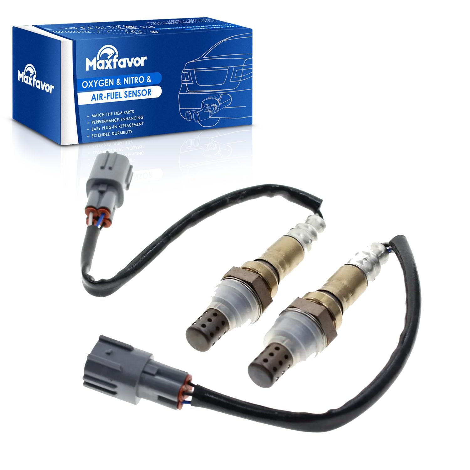 Photo 1 of Maxfavor 234-4260 2Pcs Downstream O2 Oxygen Sensor Compatible with 2005-2012 Toyota Camry 4Runner Tundra Venza FJ Cruiser Tacoma, Compatible with 2005-2007 Lexus Lx470 O2 Sensor