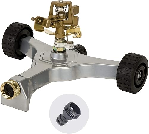 Melnor 65054-AMZ aspersor pulsante sobre pico de metal con adaptador del producto QuickConnect