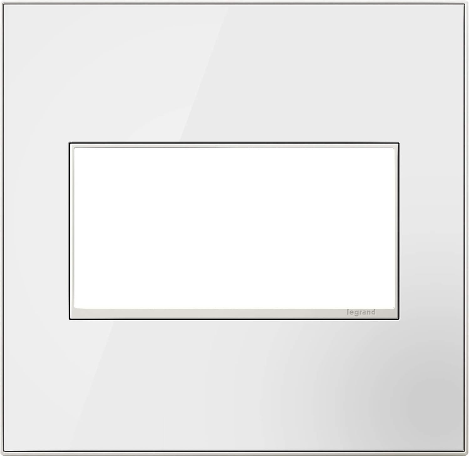 Legrand adorne Mirror WhiteonWhite, 2Gang Wall Plate