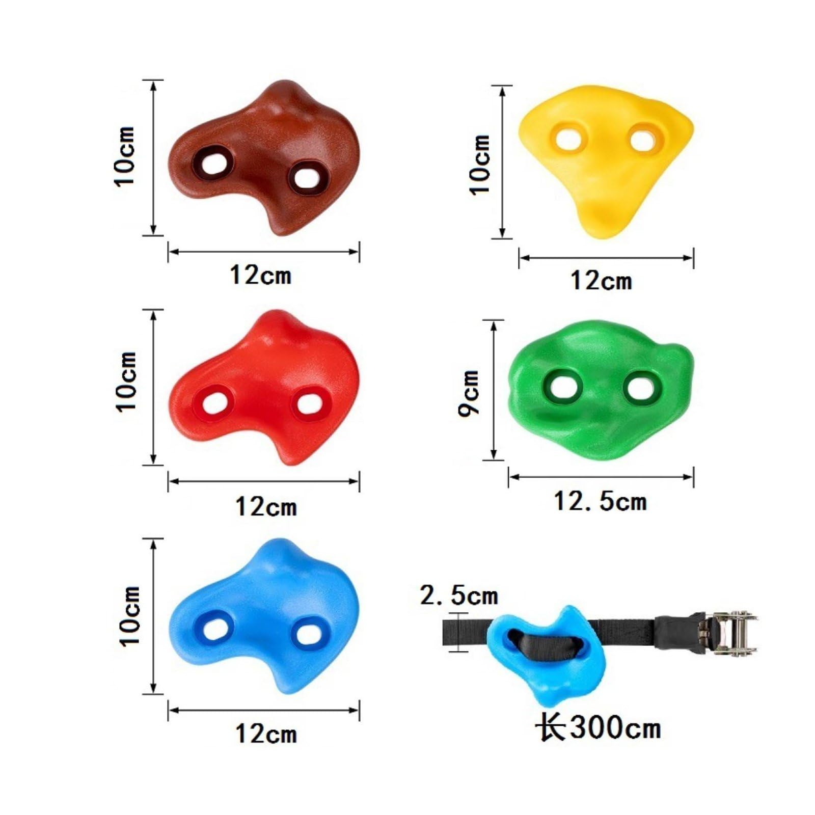 kowaku 15 Pezzi Prese da Arrampicata Resistenti Prese Muro Arrampicata Alta Portata Attrezzatura Sportiva per Bambini