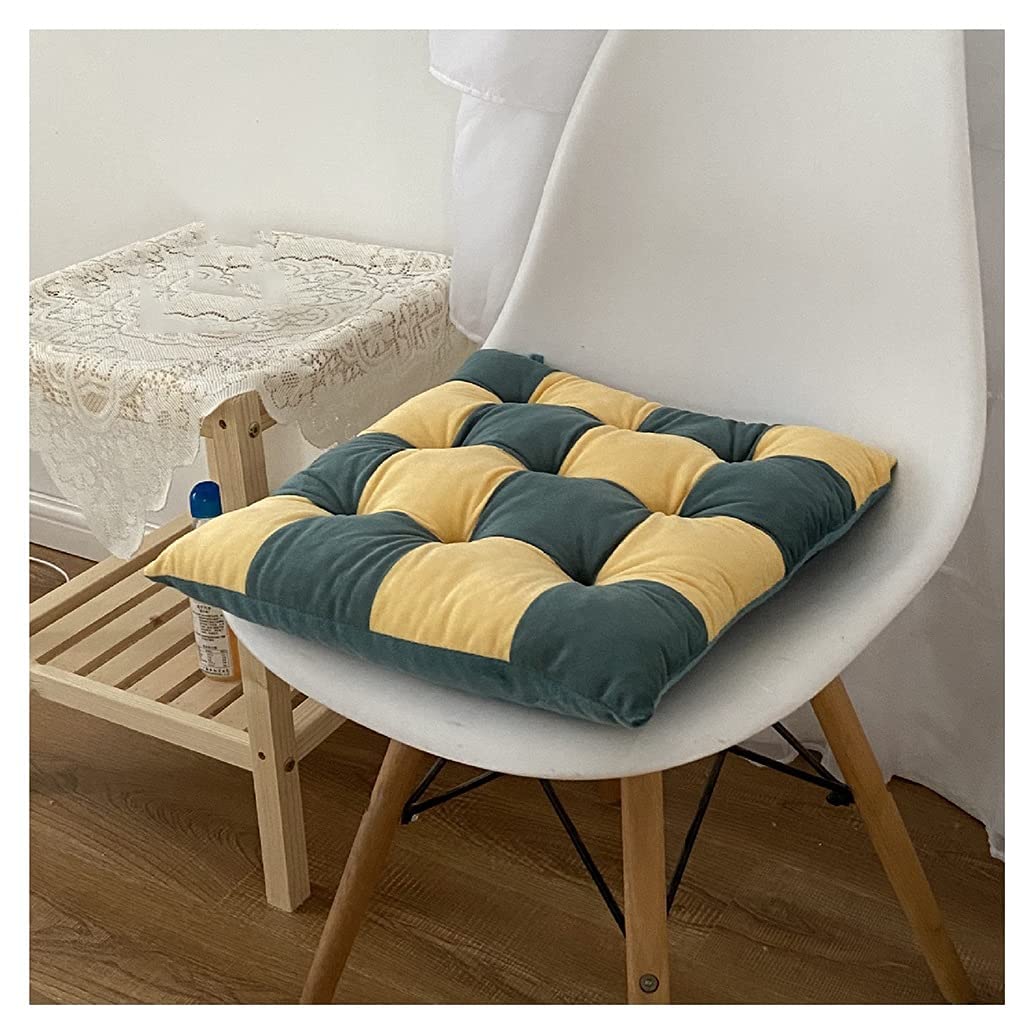 Coussin de chaise pour soulager les assises dures, lot de 2 galettes épaisses 6cm cyan