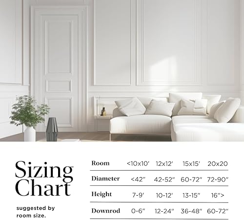 Miniatura 7 de Matthews IR5-BK-WA-60 Irene - Ventilador de techo de 60 pulgadas para interiores y exteriores, con control remoto y control de pared, motor de CC