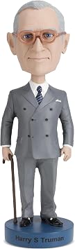 Royal Bobbles Harry S. Truman, 33rd President of the United States American History Collection 8 Inches Tall Collectible Bobblehead Statue