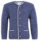 Lieferumfang: Strickjacke Isar-Trachten Kinder Strickjacke Felix mit Taschen - Jeansblau Gr. 116
