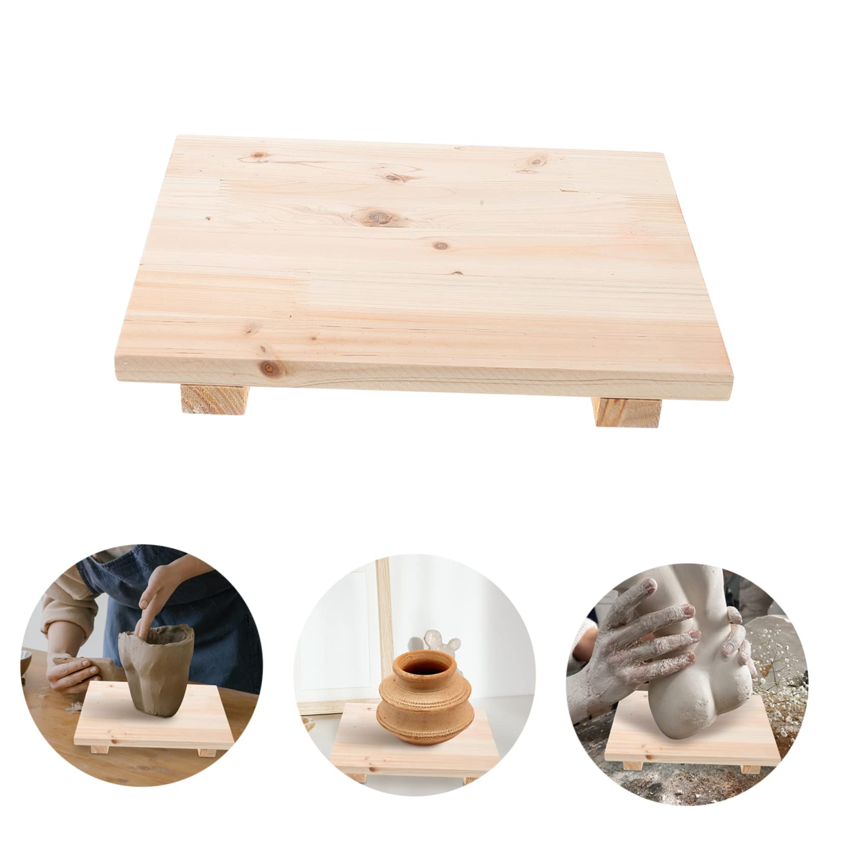 SHINEOFI Tablero de Arcilla de Madera para Esculturas Base para Secado de Artesanías de Arcilla Soporte Estable para DIY y Modelado para Escultura Diseño Práctico