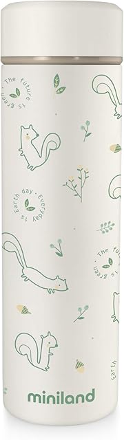 Miniland 89262 NATUR THERMOS CHIP - 450 ml termos na jedzenie dla niemowląt, wielokolorowy