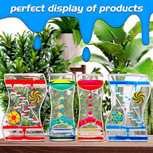 XINBAOHONG Liquid Motion Bubbler Sensory Toy for Kids and Adults 4-Pack,Calming Stress Relief Fidget Toys for ADHD Autism, Office Desk Decor