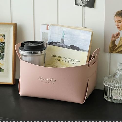 Kawaii - Organizador de escritorio para brochas de maquillaje, organizador estético de escritorio (rosa, talla única)