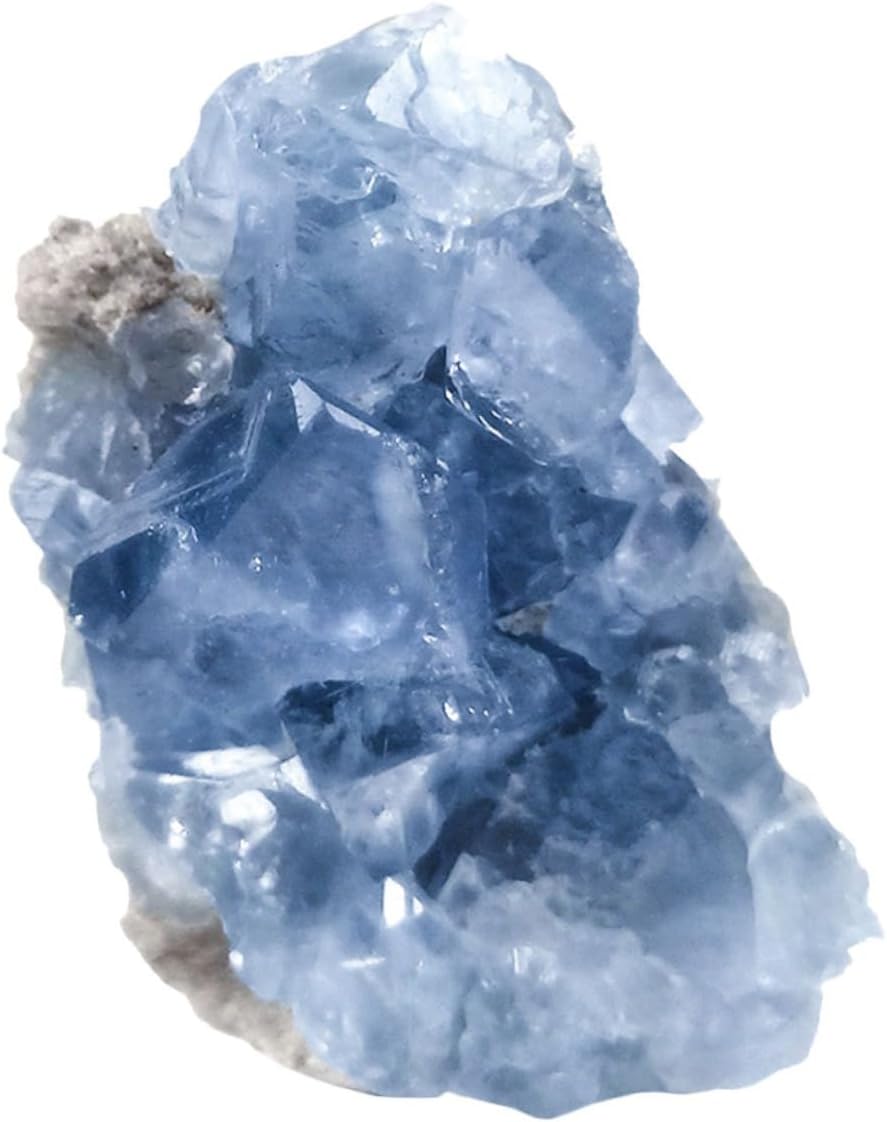 1pc Natural Celestite Healing Crystal for Desktop Adornment Random Shape Natural Ore Specimen Variation for Collectors and Decorative Displays