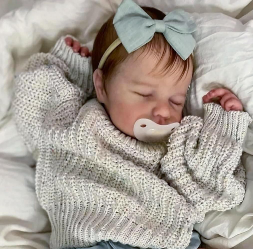Zero pam Reborn Baby Lebensecht-50CM Reborn Baby Mädchen, Babypuppen Wie Echt, Echte Babypuppe, Reborns Puppen Lebensecht Mit Haaren