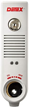 Detex EAX-500 Grey Surface Mounted Exit Alarm Piezo Horn Detex Battery Powered Door or Wall Mount Exit Alarm, 2.10