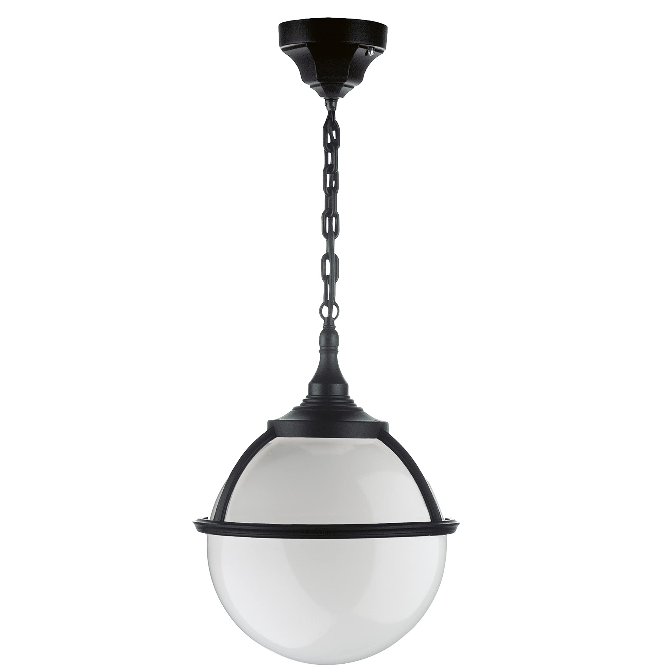Lampada a sospensione CLIC CLAC GLOBO nera con portalampada E27 42W per esterno IP44