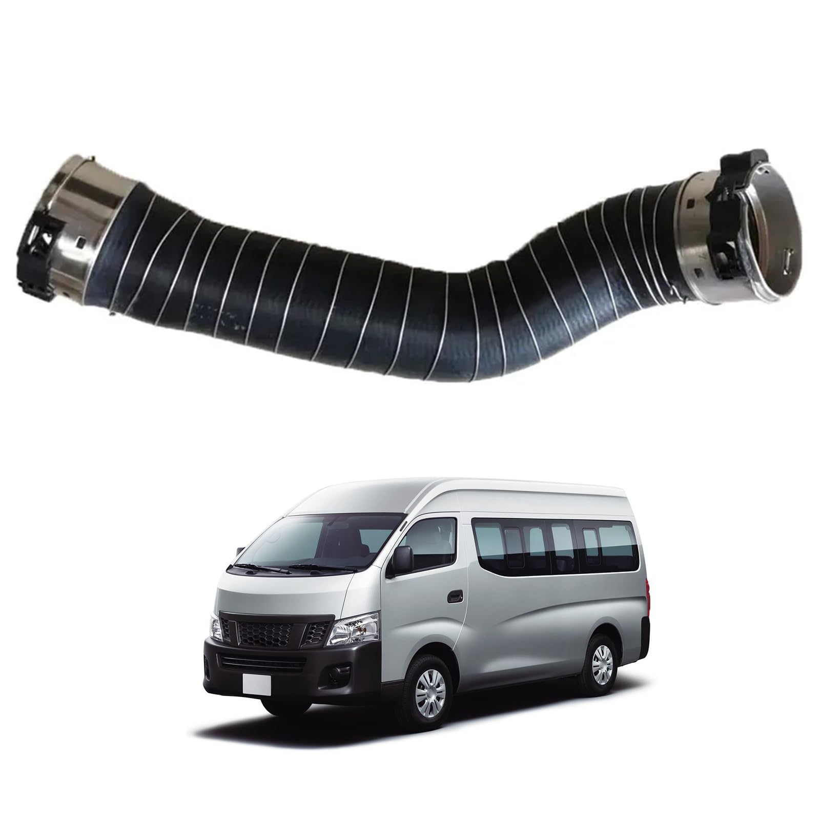 Shurhome Automobile Turbochargers Air Pipe Compatible for NV350 144633XN8A 14463-3XN8A Radiator Air Intake Duct Hose