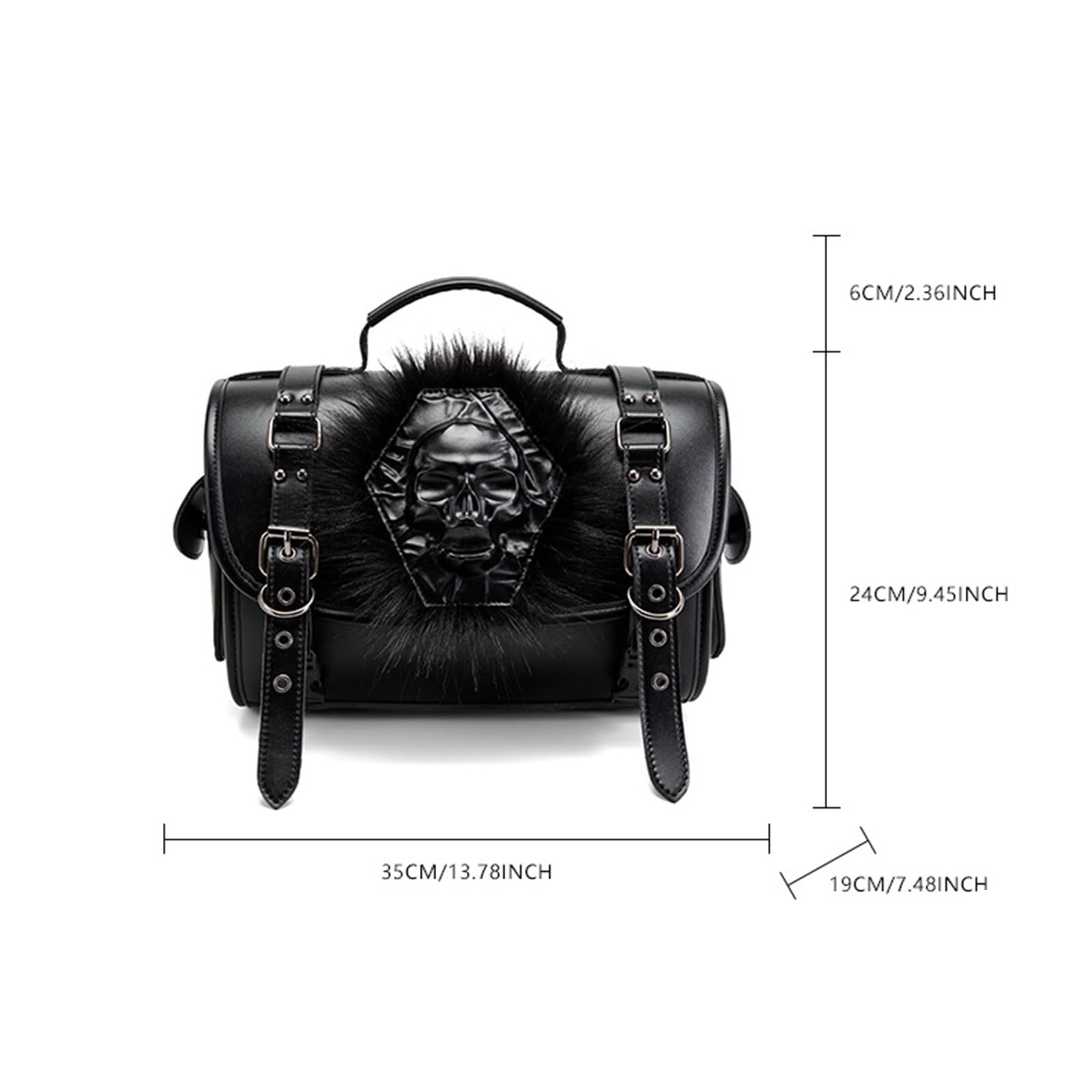 Aufbewahrungstasche, Satteltasche, Retro Punk Gepäckseite, ideal für Pendler und Touristen, Werkzeug
