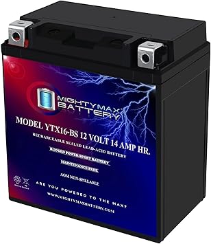 Mighty Max Battery YTX16-BS Replacement Battery for EXT16 BS