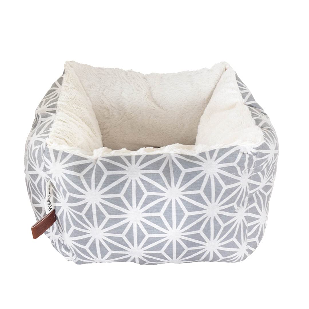 Geometrical Pet Snuggle Bed - Grey