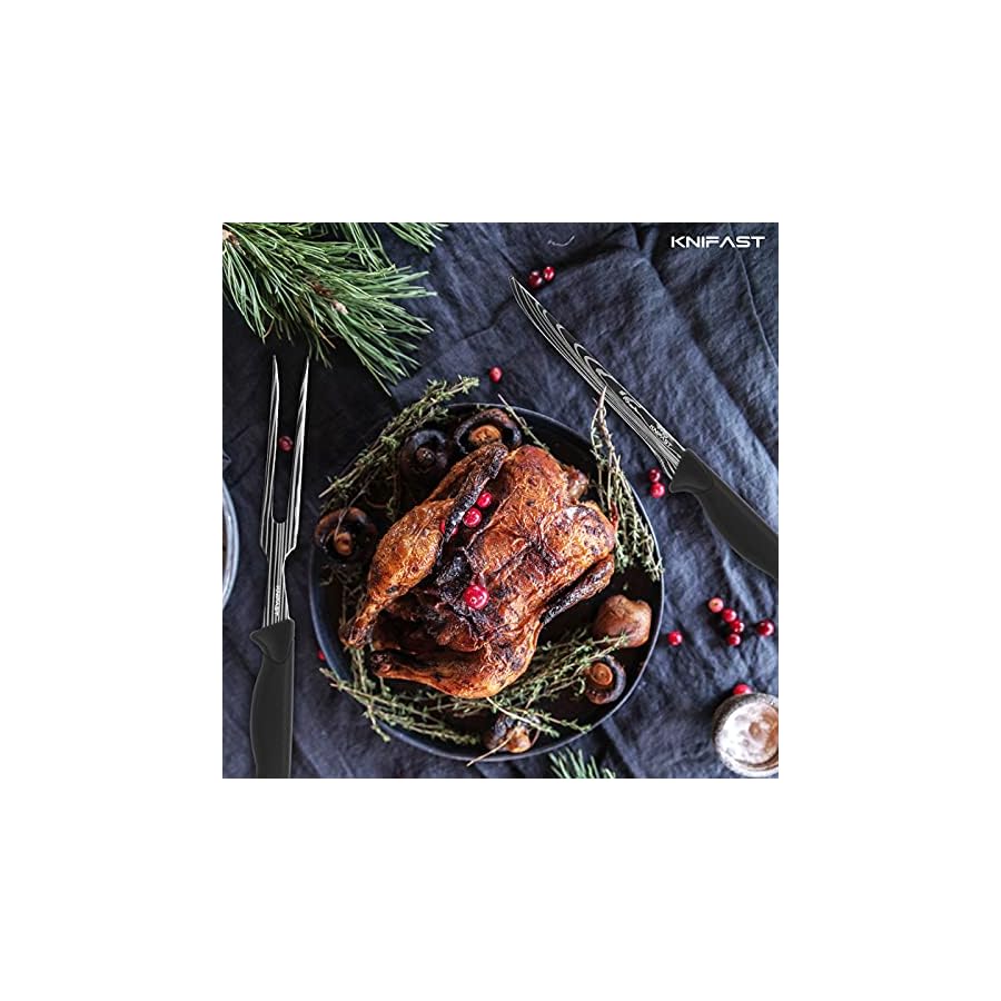 KNIFAST-Kitchen-Block-Knife-Set-16-Pieces-With-Boning-Knife-and-Carving-Fork-Manual-Sharpening-for-Chef-Knife-Set-Ultra-Sharp KNIFAST Kitchen Block Knife Set 16 Pieces With Boning Knife and Carving Fork, Manual Sharpening for Chef Knife Set Ultra Sharp