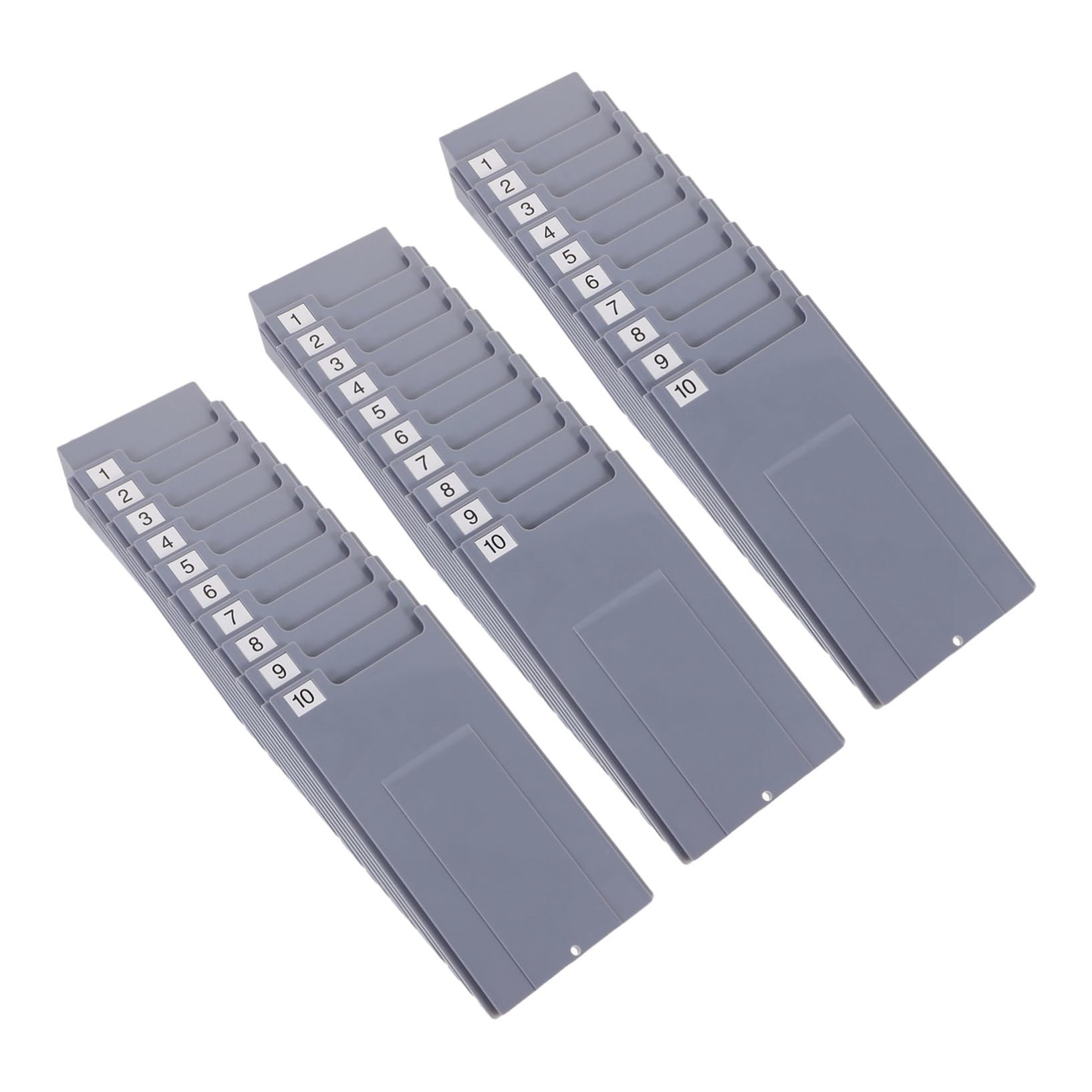 Organisateur de cartes de pointage réglable Angoily avec fentes pour bureau et mur