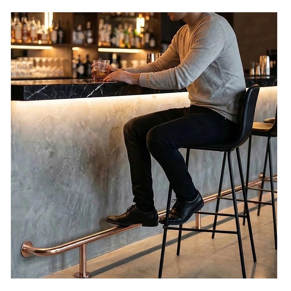 Rampe de pied pour bar acier inoxydable 3m kit repose-pieds doré sous comptoir îlot cuisine