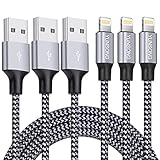 iPhone Charger, YUNSONG 3Pack 6FT Nylon Braided Lightning Cable Fast Charging High Speed Data Sync USB Cord Compatible with iPhone 13 12 11 Pro Max XS XR X 8 7 6S 6 Plus SE 5S