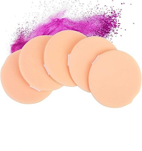 Maquillage Poudre Puff, Coussin Fondation Éponge Ronde Poudre Mélangeur Poudre Puff Beauté Éponges pour Correcteur BB Crème Outils de Maquillage