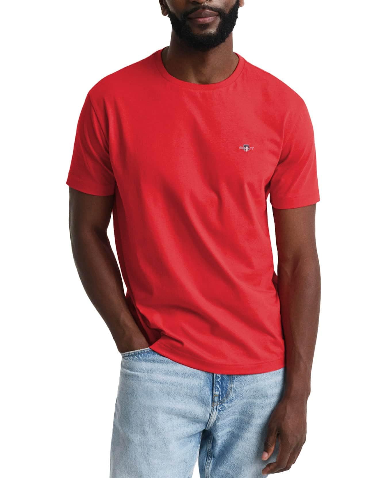 GANT REG Shield SS T-Shirt, Ruby red, XXL