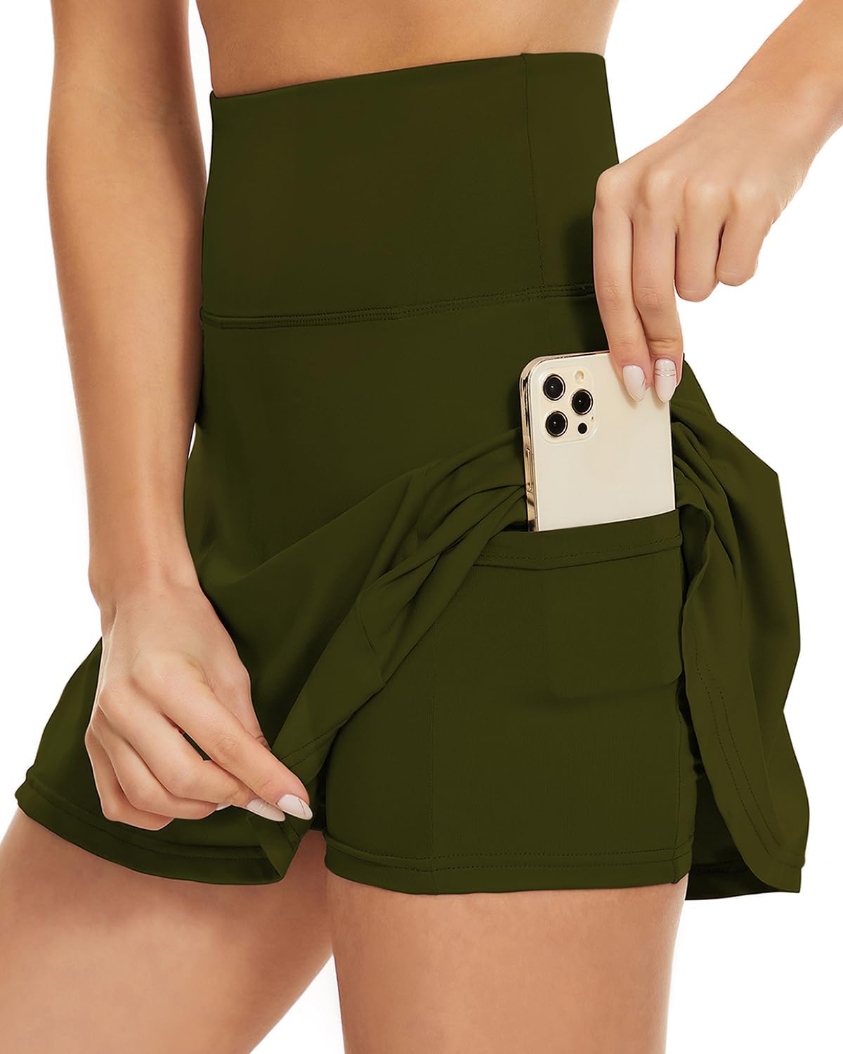 Century Star High Waisted Tennis Skirts for Women with Pockets and Shorts Womens Mini Athletic Golf Sports Running Skort