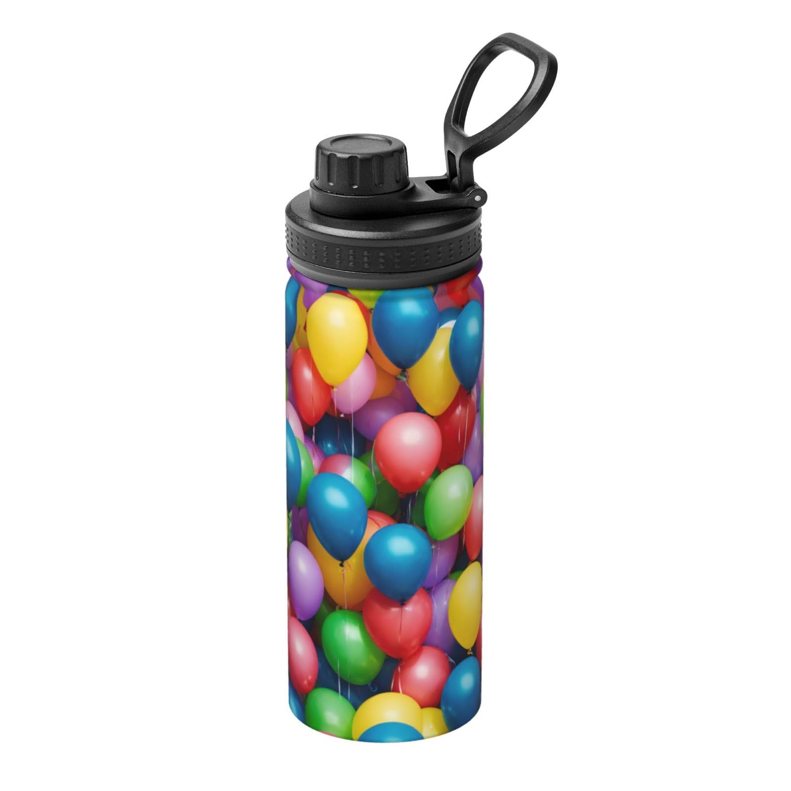 Kfjghhl Insulated Stainless Colorful Balloons Blue Sky Steel Water Bottle For Sport Gym Travel Leak Camping Hiking Hydration